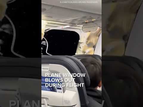 Plane window blows out during Alaska Airlines flight