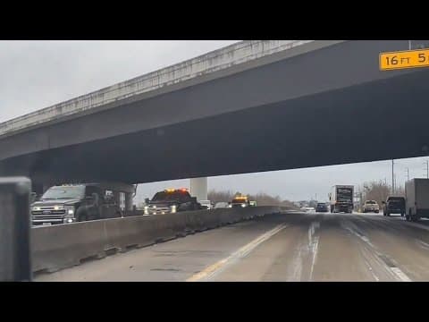 Highway 248 at Beltway 8 was moving slowly Monday