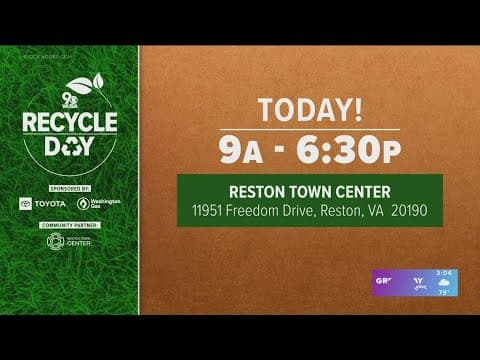 WUSA9's Recycle Day takes place at Reston Town Center
