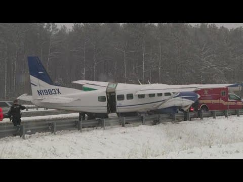 WATCH: Plane makes hard landing on Loudoun County Parkway
