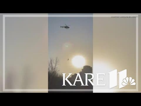 Helicopter rescues children stranded on the Vermillion River