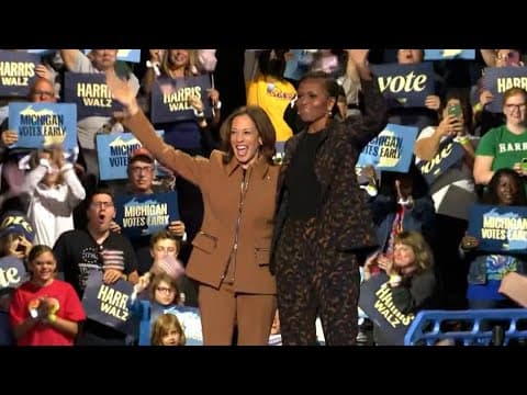 Michelle Obama, Kamala Harris speak at campaign event in Kalamazoo, MI (Oct. 26, 2024)