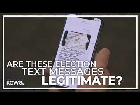 Are election officials sending Oregon voters text messages in regard to their 2022 ballot?