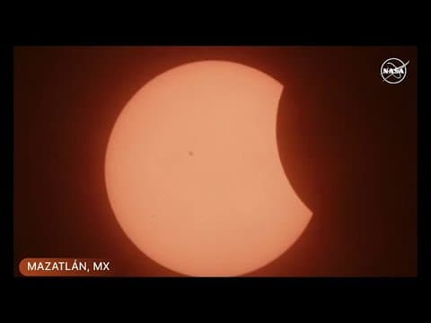 View of total solar eclipse through NASA telescope