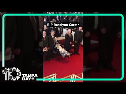 Former President Jimmy Carter attends former First Lady Rosalynn Carter’s tribute service