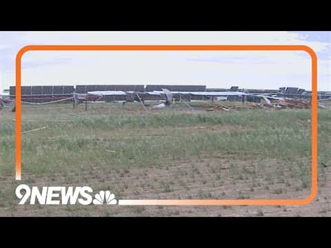 Tornado damages solar panels near Bennett