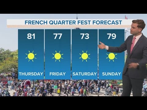 New Orleans Noon Weather: Warm and Sunny ahead of cold front