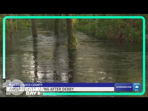 Anclote River rising after Hurricane Debby