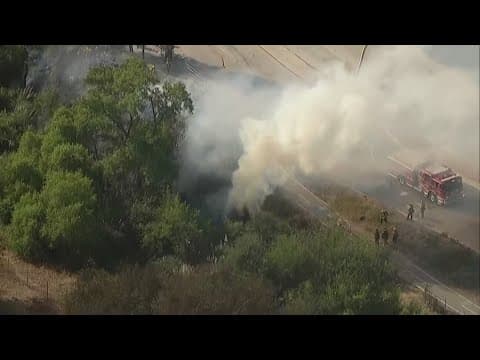 Crews battle vegetation fire in Chula Vista