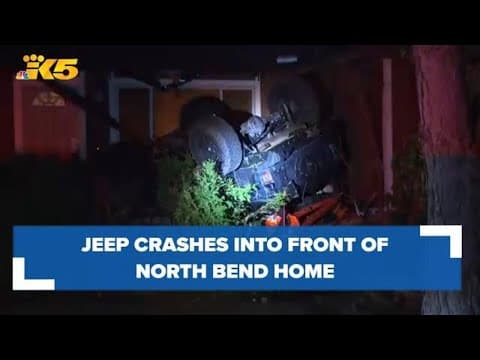 Jeep crashes into front of North Bend home