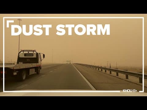 POV: Driving through a dust storm in El Paso, Texas