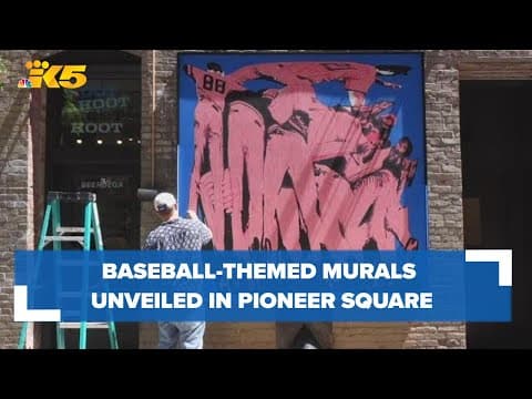 Baseball-themed murals unveiled in Pioneer Square ahead of MLB All-Star game