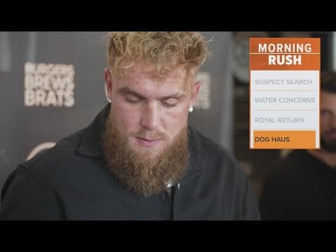 Jake Paul celebrates the grand opening of a new restaurant