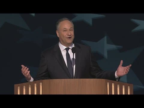 Doug Emhoff speaks at Democratic National Convention Tuesday night | Via: NBC/Pool