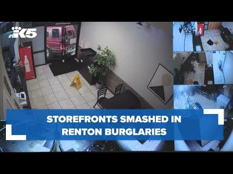 Storefronts smashed in Renton burglaries ahead of holiday season