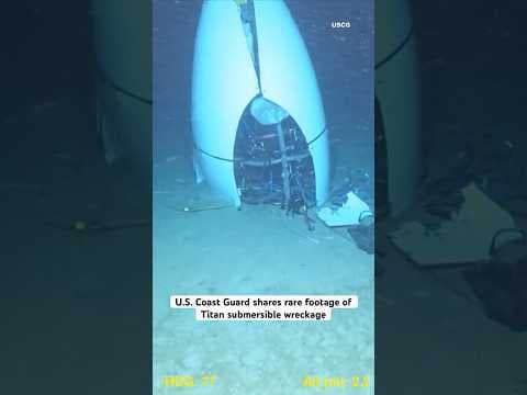 U.S. Coast Guard shares rare footage of Titan submersible wreckage.