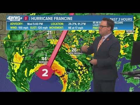 Wednesday 5pm Tropical Update: Hurricane Francine makes landfall as a Category 2 storm