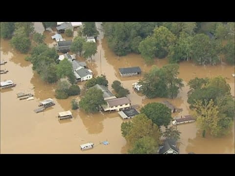 Hurricane Helene humanitarian crisis in key swing states as Harris & Trump hit campaign trails