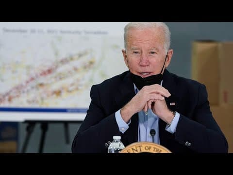 Biden surveys damage from Kentucky tornadoes