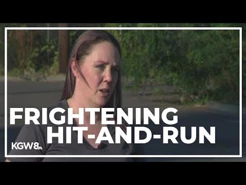 Security footage shows a frightening hit-and-run in Portland