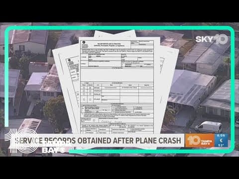 Service documents revealed for plane involved in Clearwater mobile home park crash
