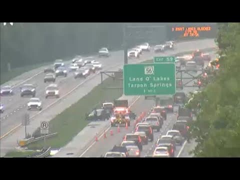 Traffic builds on I-275 N in Hillsborough County
