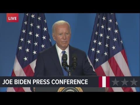 Joe Biden discusses Israel-Hamas war during press conference
