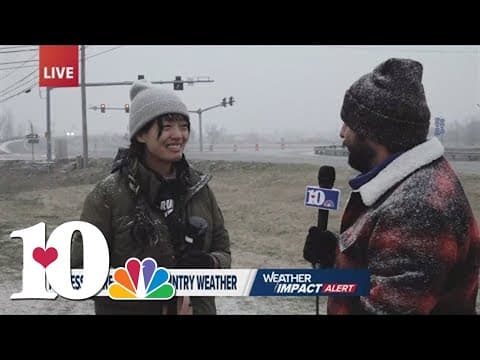 Snow starts falling in East Tennessee!