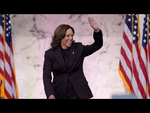 Vice President Kamala Harris gives first public speech since conceding the race for president