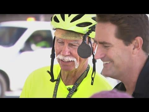 Disabled cyclist pedals trike from coast to coast on spiritual journey