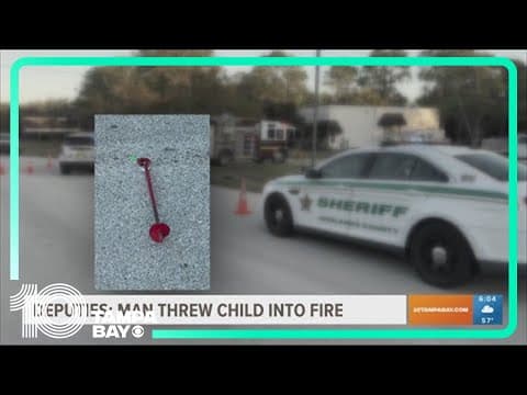 9-year-old safe after being thrown into fire in Highlands County
