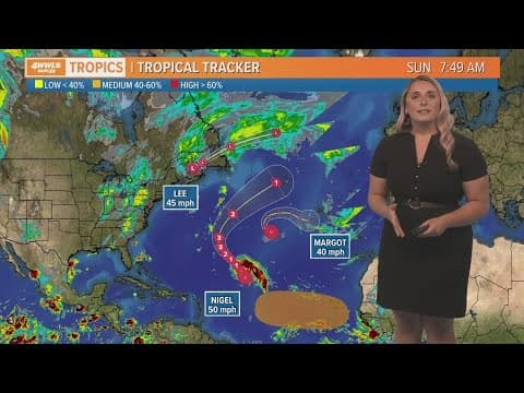 Sunday morning tropical update: Tropical Storm Nigel in the Atlantic Ocean, Lee moving through Atlan