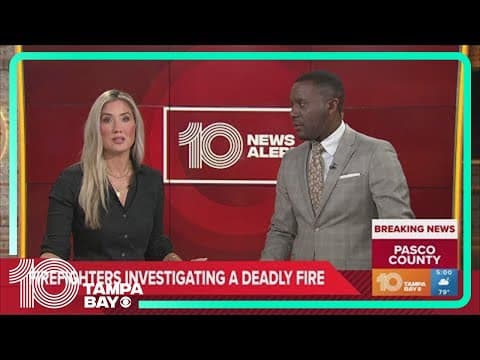 At least 1 person dead as Pasco County firefighters battle mobile home fire