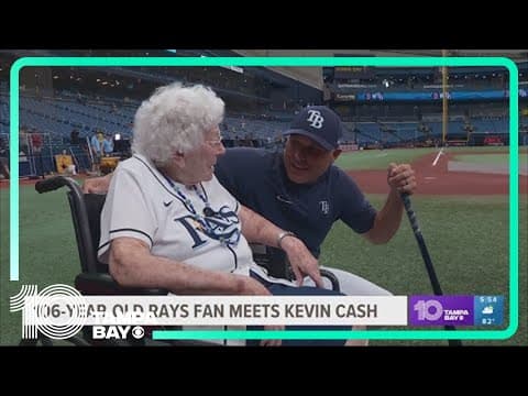 106 years in the making: Tampa Bay Rays superfan gets celebrity treatment at the Trop