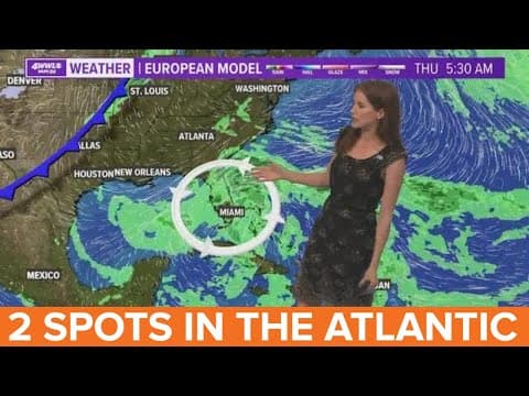 Sunday morning tropical update: 2 spots in the Atlantic to watch