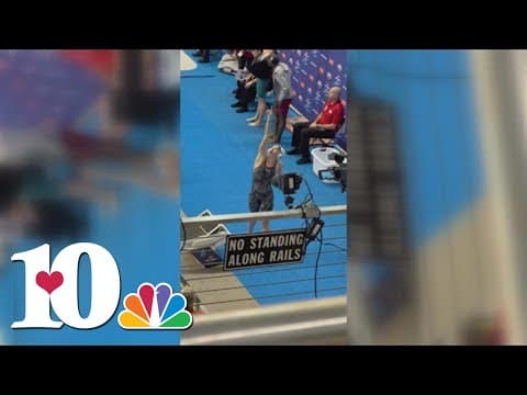 Swimmer dances before her meet