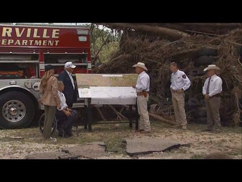 Latest in Texas Floods: President Trump visits, over 120 dead officials say