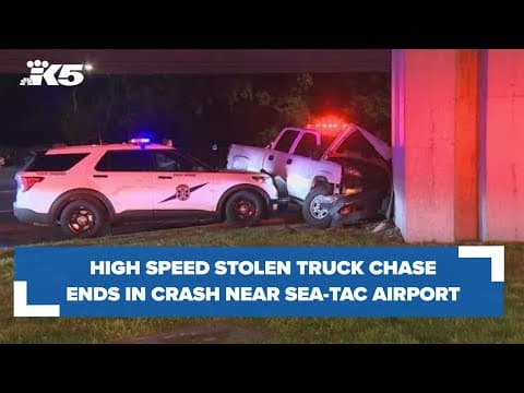 BREAKING: High speed chase ends in crash near Sea-Tac