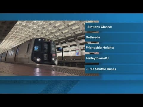 3 Metro Red Line stations will be closed this weekend
