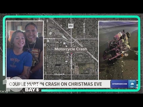 St. Pete couple survives motorcycle crash on Christmas Eve