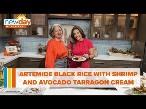 This Artemide black rice with shrimp and avocado tarragon cream entertains all the senses - New Day