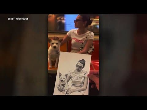 New York subway artist sketches people on the train