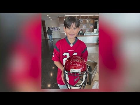 CJ Stroud surprises young Texans fan whose replica helmet was stolen