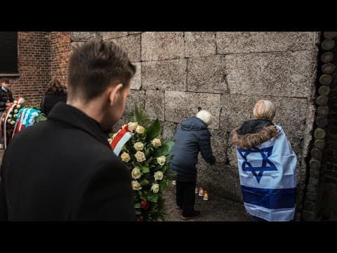 Holocaust survivors gather to remember 80 years since death camp's liberation