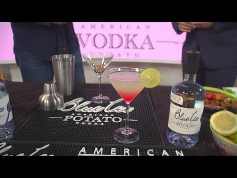 Enjoying low-cal Halloween cocktails with Blue Ice Vodka