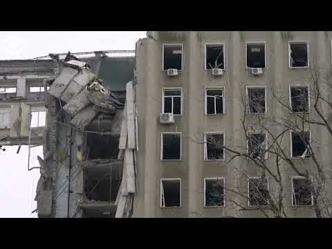 Ukraine government says rocket strike leaves hole in administration building in Mykolaiv