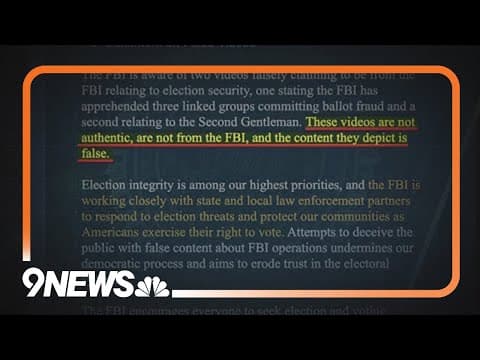 FBI warns of fake election videos