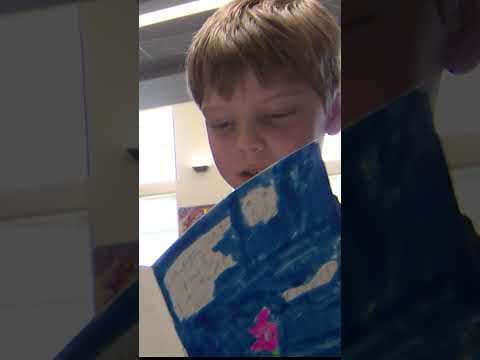 Colorado kids read their cards to students in LA affected by wildfires