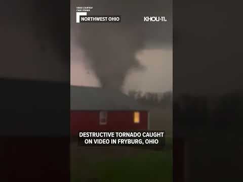 Destructive Ohio tornado caught on camera #Shorts