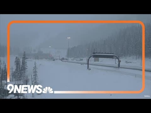 Snow falls in Colorado's mountains west of Denver